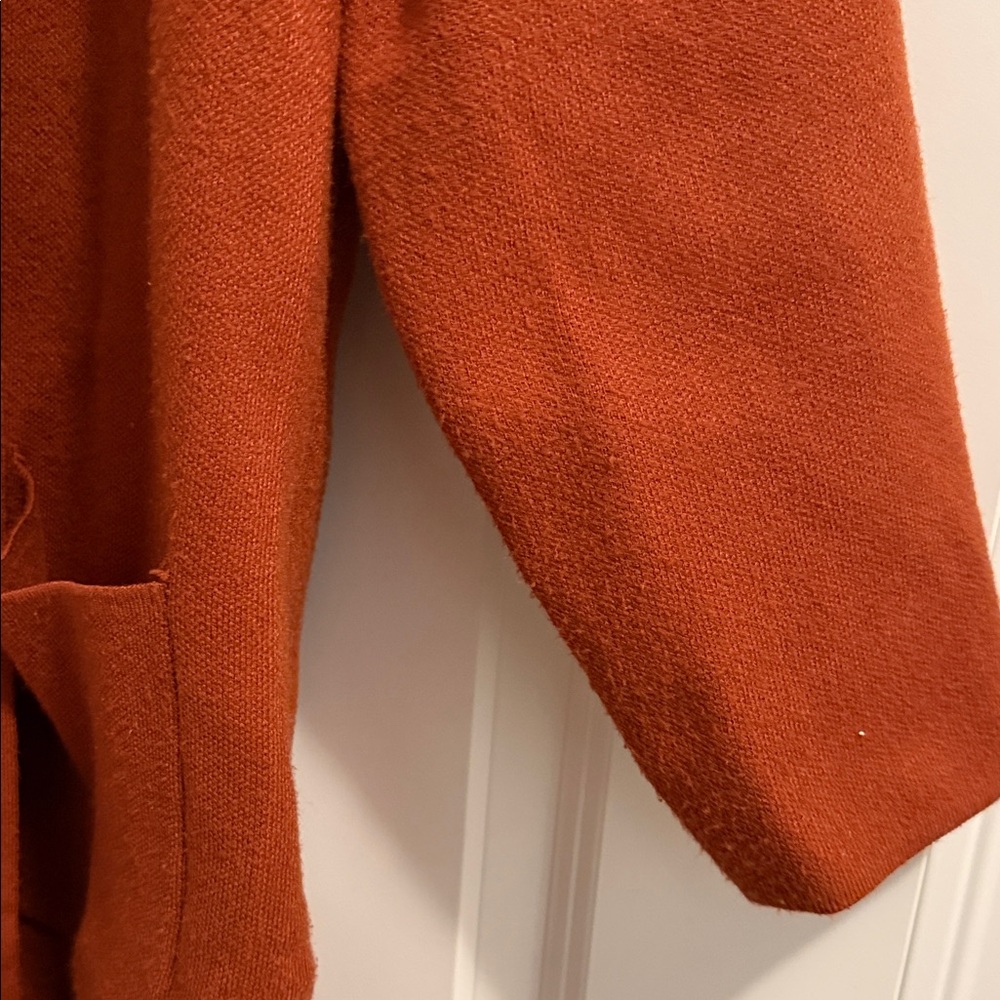 Rust Orange Open Front Cardigan - Picture 3 of 3